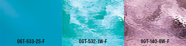 Cool and watery glass color palette