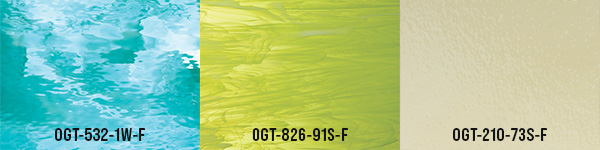 Fresh and natural glass color palette