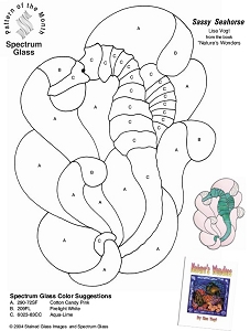 Sassy Seahorse - FREE Pattern Stained Glass