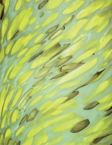 Lemon Yellow Opak on Clear S12 Lamberts Streaky Glass