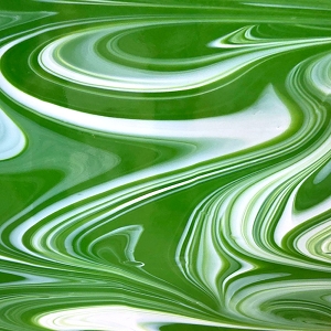 Fern Green & White OpalArt COE 96 Oceanside