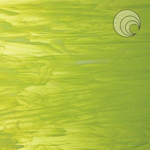Lime Green / White Wispy COE 96 Oceanside Glass