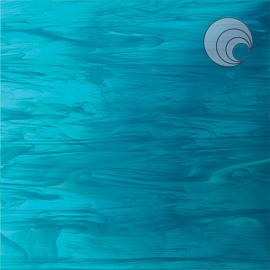 Tropic Blue / White Wispy COE 96 Oceanside Glass