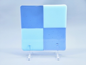 Clear Acrylic 2-Piece Fused Glass Art Stand - Straight, 1 pair