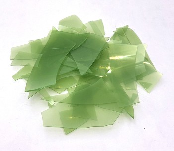 PC-034 | 96 COE PC 034 Fern Green Opal Confetti Frit 2 oz | Fused Glass Opacity: Solid Opalescent 