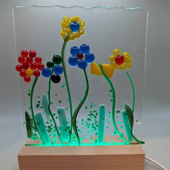 Glass fusing art class at SW Art Glass learn to make LED Panels 
