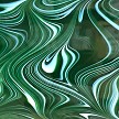 Dark Green and White OpalArt Oceanside Glass COE 96 fuser 
