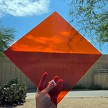 Rust Transparent glass Oceanside 571-1S-F COE 96 Fusible 
