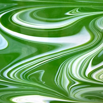 Oceanside OpalArt Fern Green and White Opal COE 96 fuser 